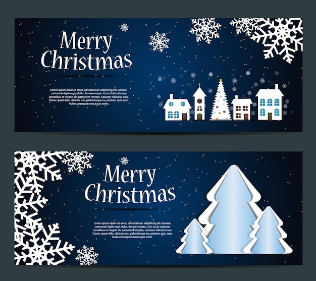 Набор карточек с рождественскими шарами звезд и снежинки векторной иллюстрации