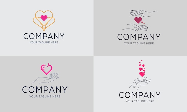 Вектор Набор иконок логотипа знакомств дизайн для веб и мобильных приложений