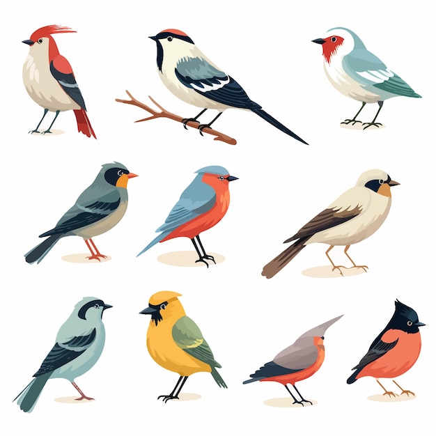 Vector set_of_different_bird_cartoon