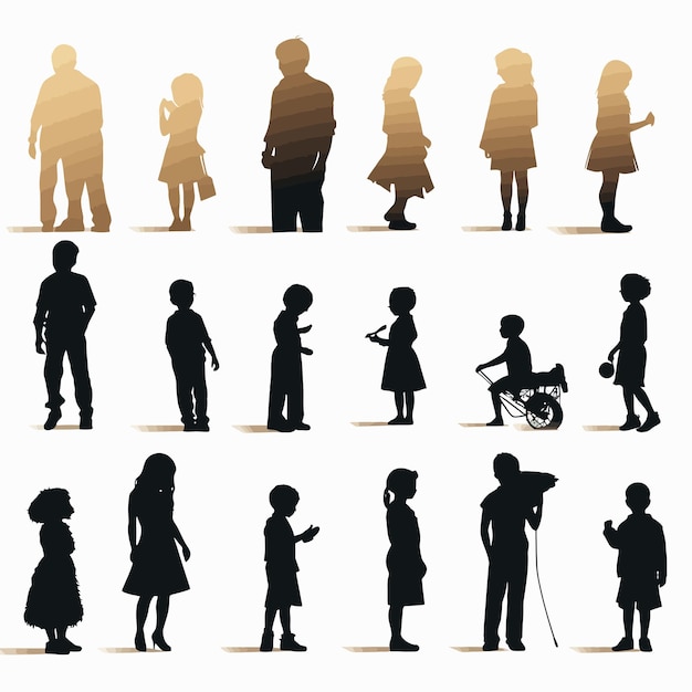 Set_di_differenti_silhouette_kids_character