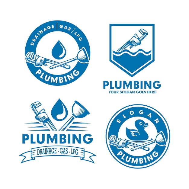 エンブレムのセットplumbing logo