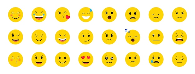 Набор смайликов emoji для мессенджера