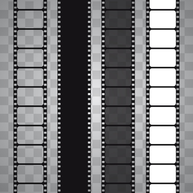 Набор кинопленки, изолированных на прозрачном фоне