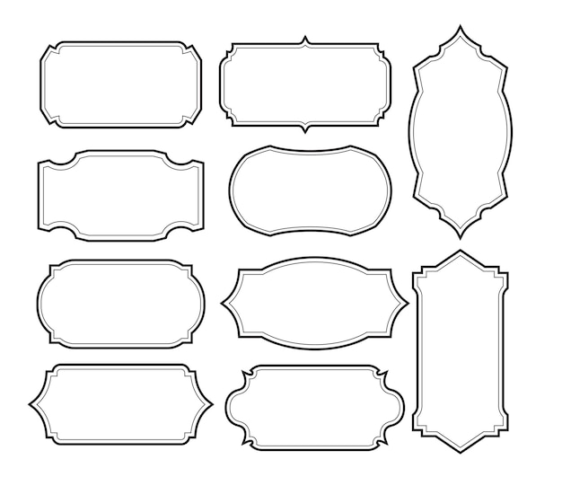 Вектор Набор фреймов границы дизайн винтаж