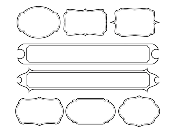 Вектор Набор фреймов границы дизайн винтаж