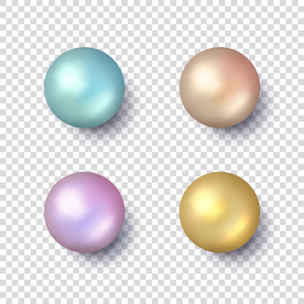 Набор глянцевых шаров или цветных сфер