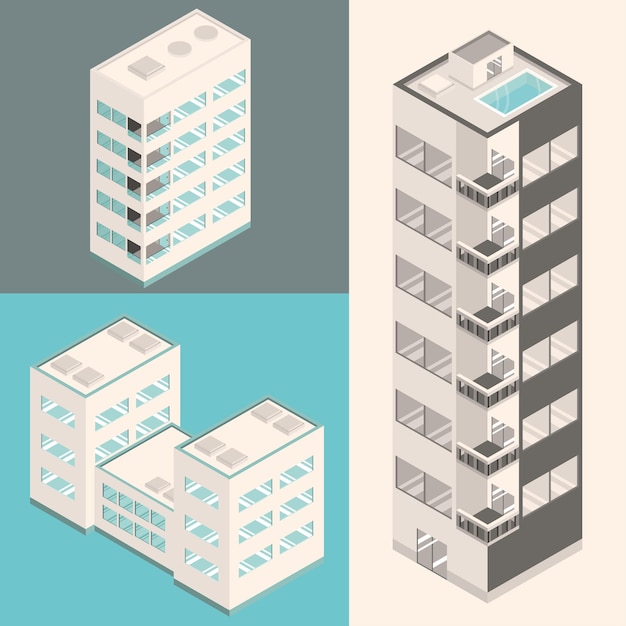 ベクトル 等尺性の建物を設定する