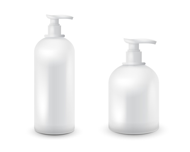 Набор jar с жидким мылом для вашего логотипа и дизайна легко менять цвета. реалистичный белый косметический контейнер для мыльного крема, лосьона. макет бутылки.