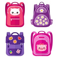 Набор детских розовых школьных сумок