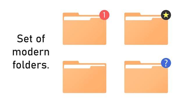 Ui ux の最新のフォルダー アイコンのセット