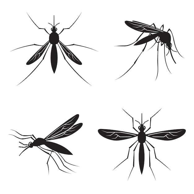 Вектор Набор комаров