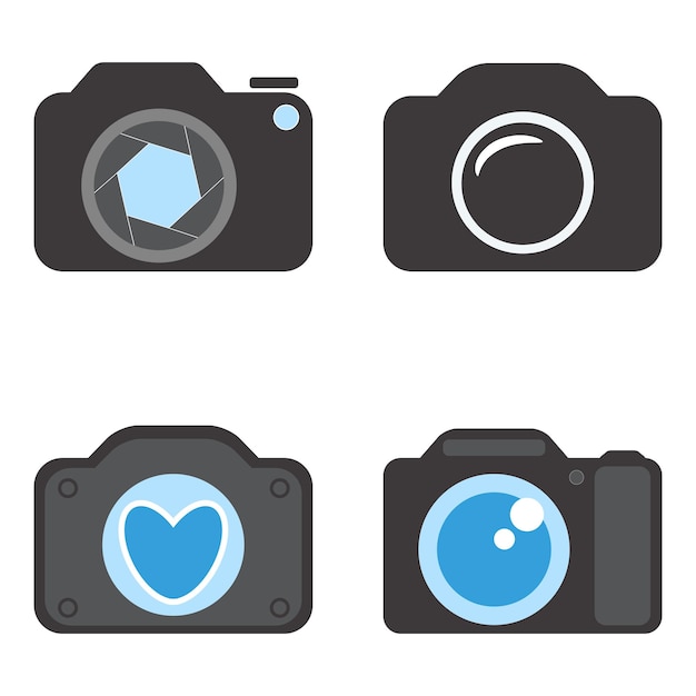 Вектор Набор фотокамер символ камеры для логотипа дизайна веб-сайта