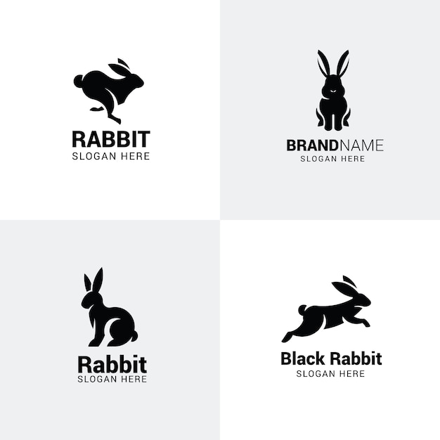 Набор логотипов кролика