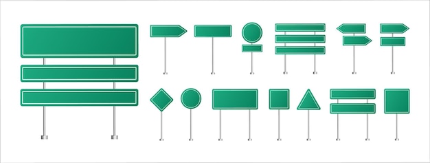 Комплект дорожных знаковдорожные знаки зеленые дорожные указатели направление маршрута
