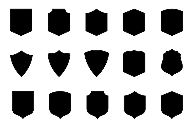 Набор иллюстраций security shields secure and protection для приложения с логотипом игры и пользовательского интерфейса вашего веб-сайта
