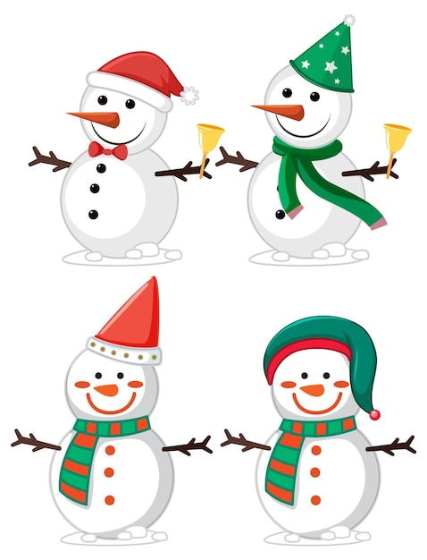 Набор персонажей мультфильма о снеговике