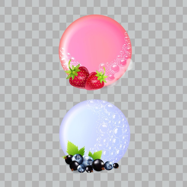 Набор мыла с пузырьками и ягодами
