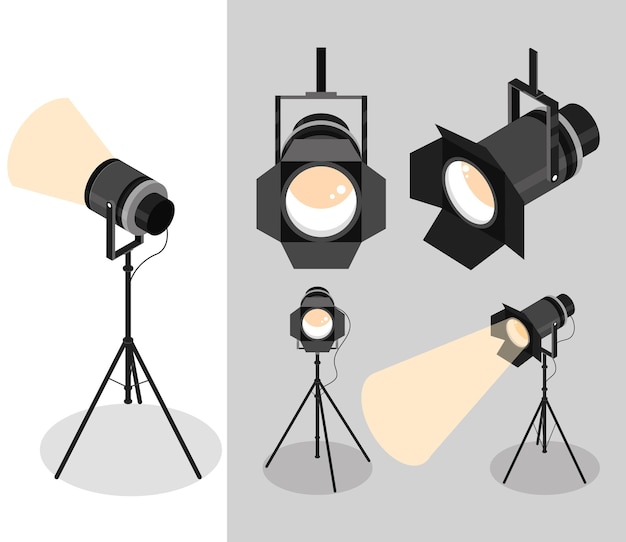 ベクトル スポットライトプロフェッショナルのセット