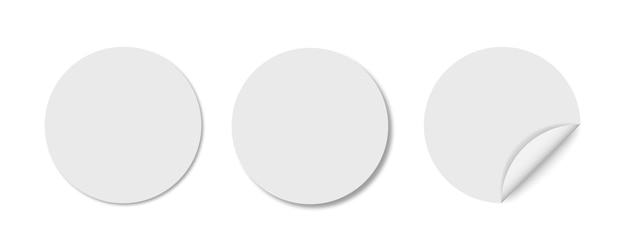 ベクトル 白で隔離のステッカータグのセット