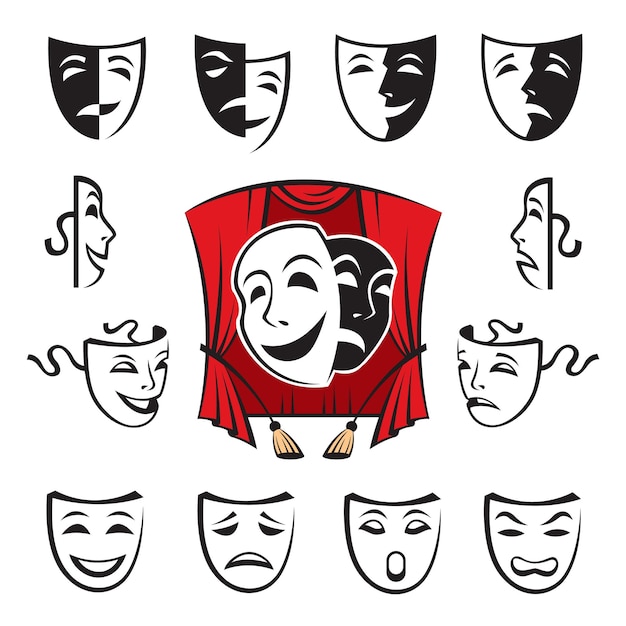 Набор театральных масок