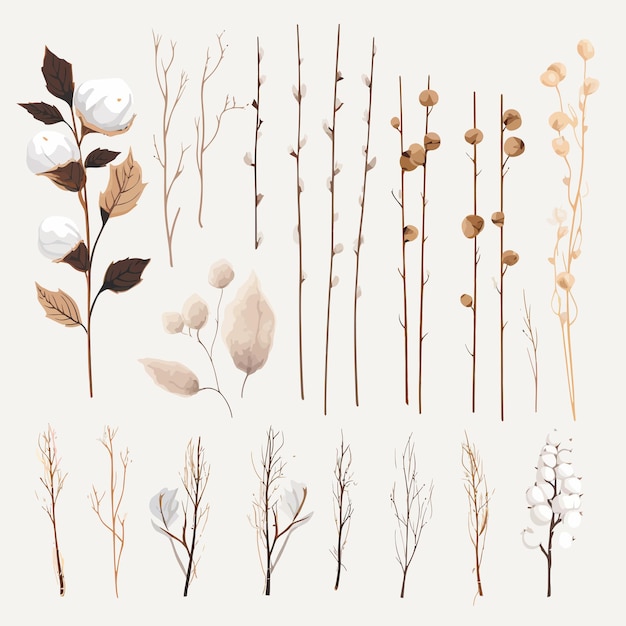 Vector set_of_vector_illustrations_of_cotton_buds vector