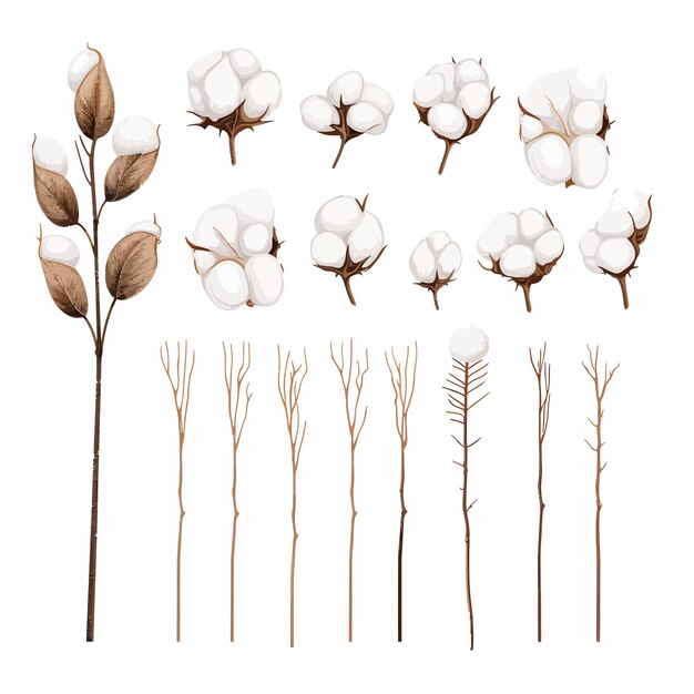 Vector set_of_vector_illustrations_of_cotton_buds vector