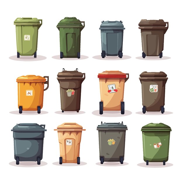 Vector set_of_waste_container_vector