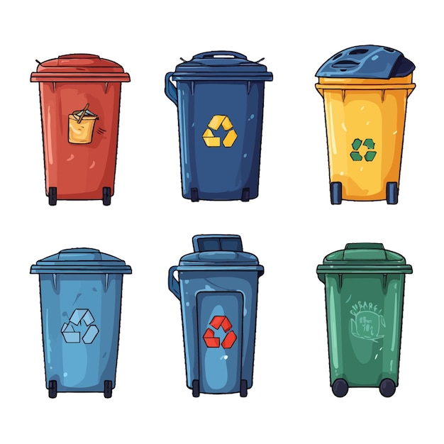 Set_of_waste_container_vector