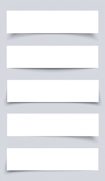 ベクトル 白い長方形の紙のセット