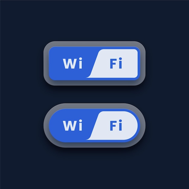 Вектор Набор кнопок wi-fi