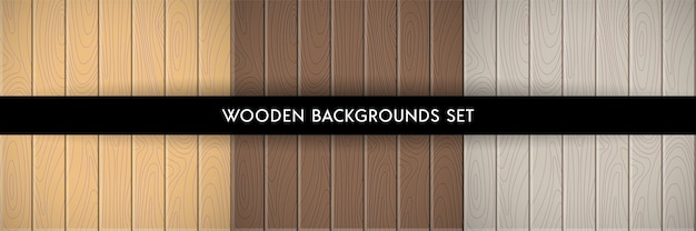 Набор деревянных текстурированных фонов.