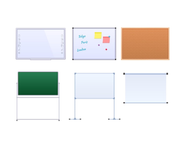 직장에 대한 사무실 및 교육 학교 칠판 칠판 세트