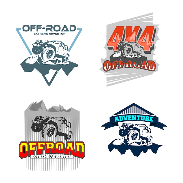 Vector set of offroad logo