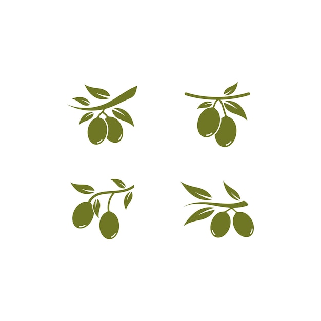 Set of Olive logo vector illustration