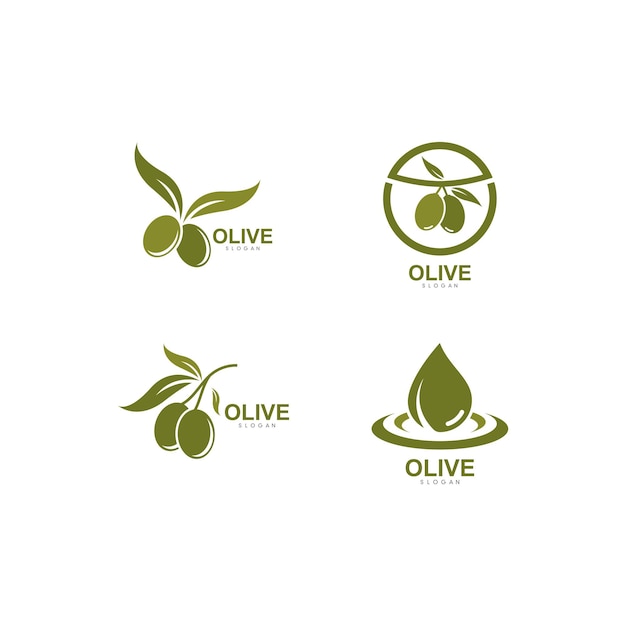オリーブのロゴのベクトル図のセット