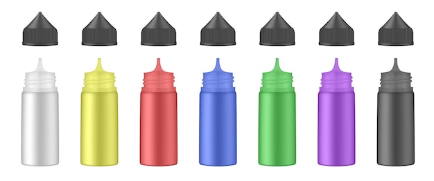 Set open eliquid-flessen voor het vapen van vape-vloeistofdruppelaars