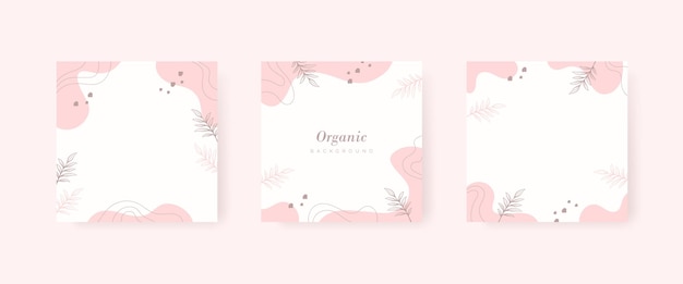 Vector set of organic abstract background