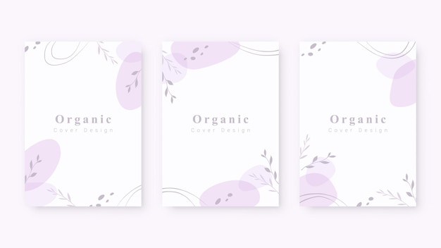 Vector set of organic cover design