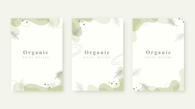 Vector set of organic cover design