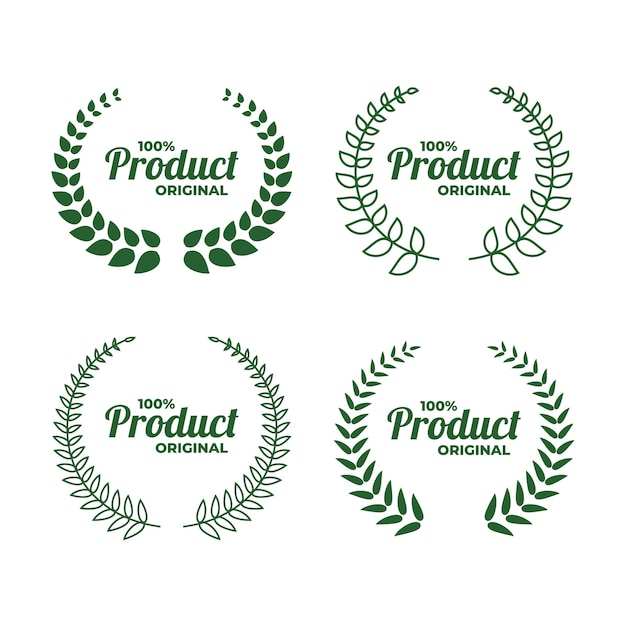 Set of original product with laurel wreath