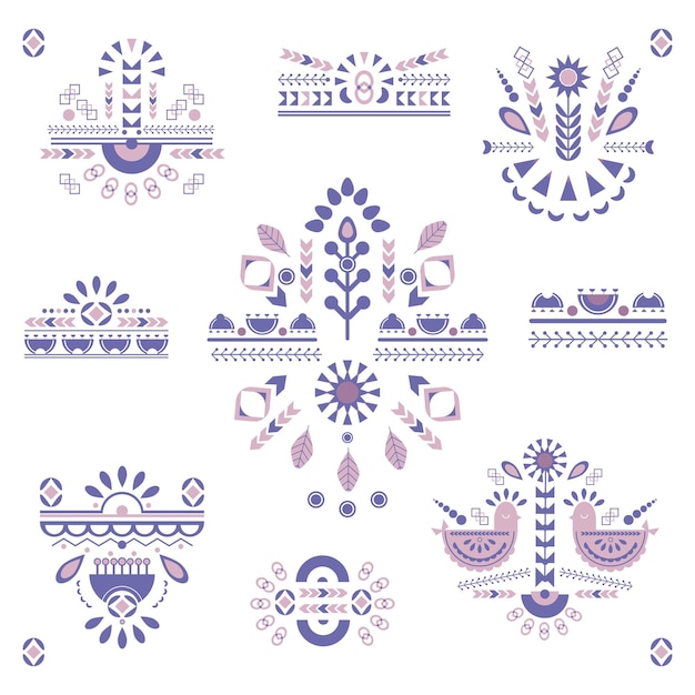 Vector set of ornament elements