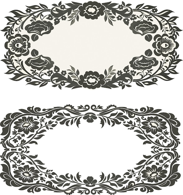 Vector set of ornament frame