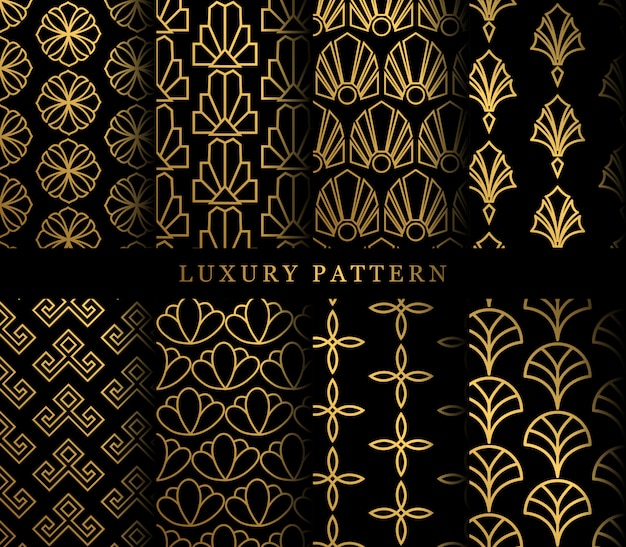 Set of Ornament Seamless Pattern