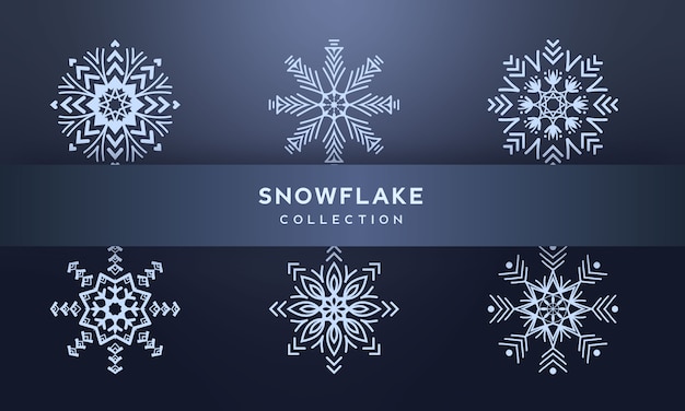 Set of ornament snowflake Illustration