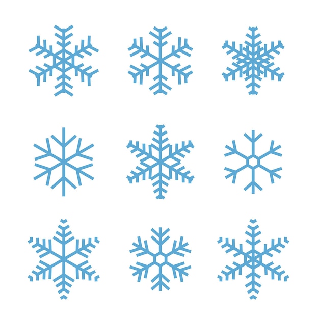 Set of ornamental snowflakes