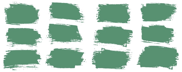 Set of paint brush strokes vector