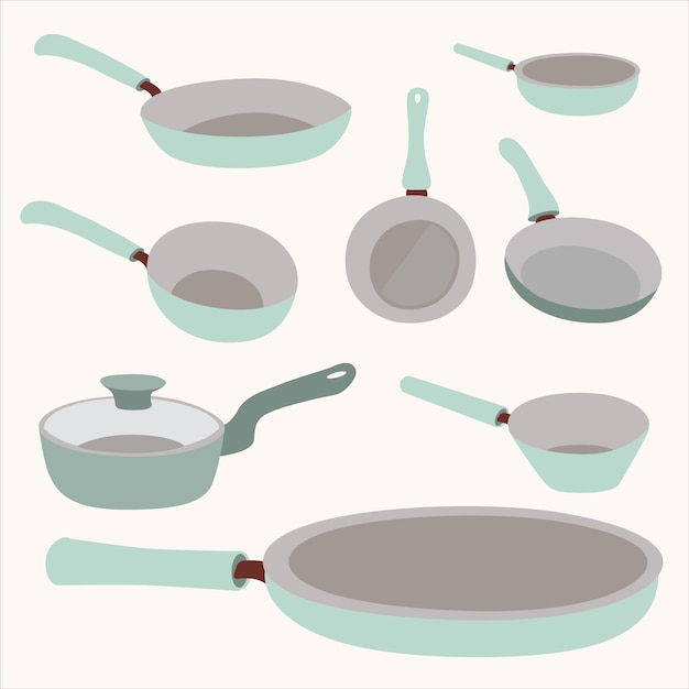 Vector set of pan collection
