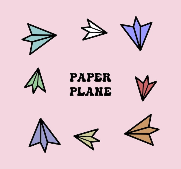 Set of Paper Plane Colours