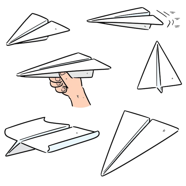 Set of paper plane