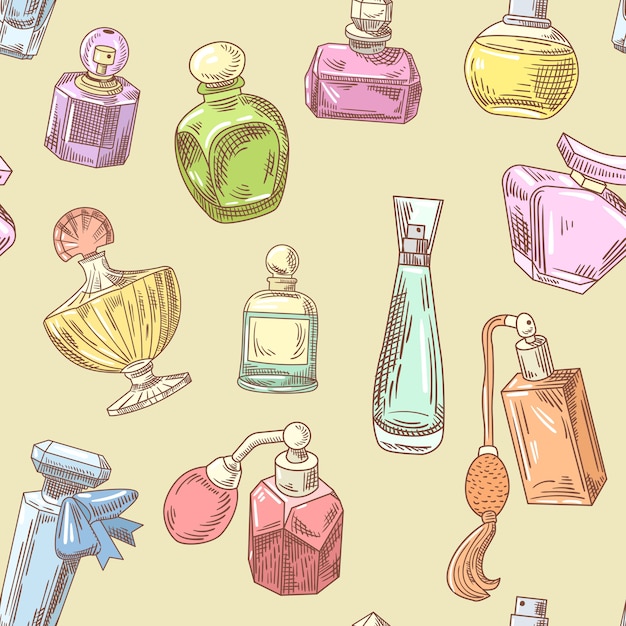 Set parfums naadloze patroon